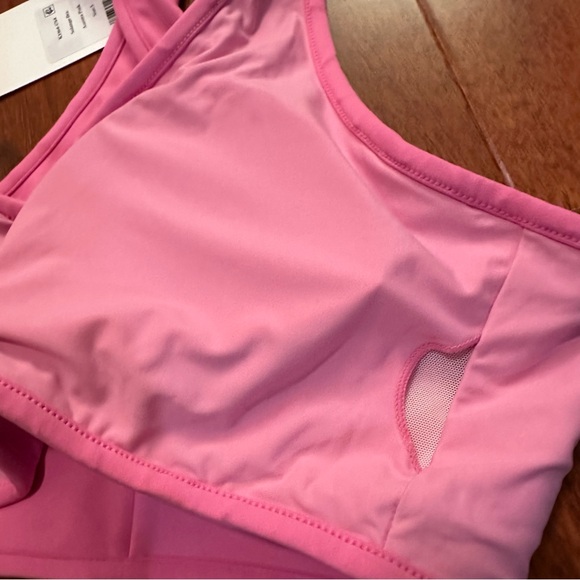🆕 LoveShackFancy Bubblegum Pink Low Impact Athletic Sports Bra - Picture 4 of 13